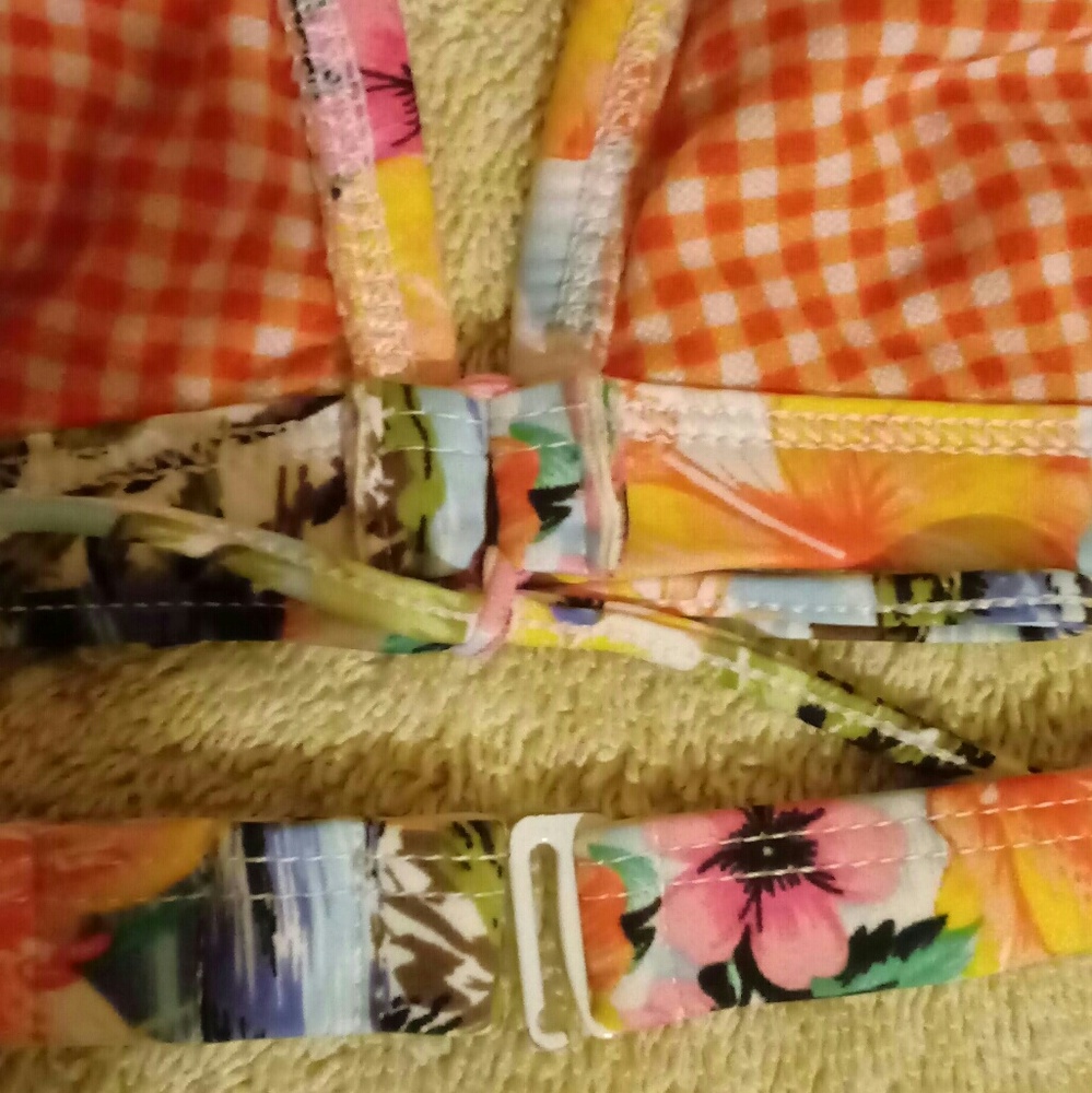 Tropical print Bikini Triangle Top